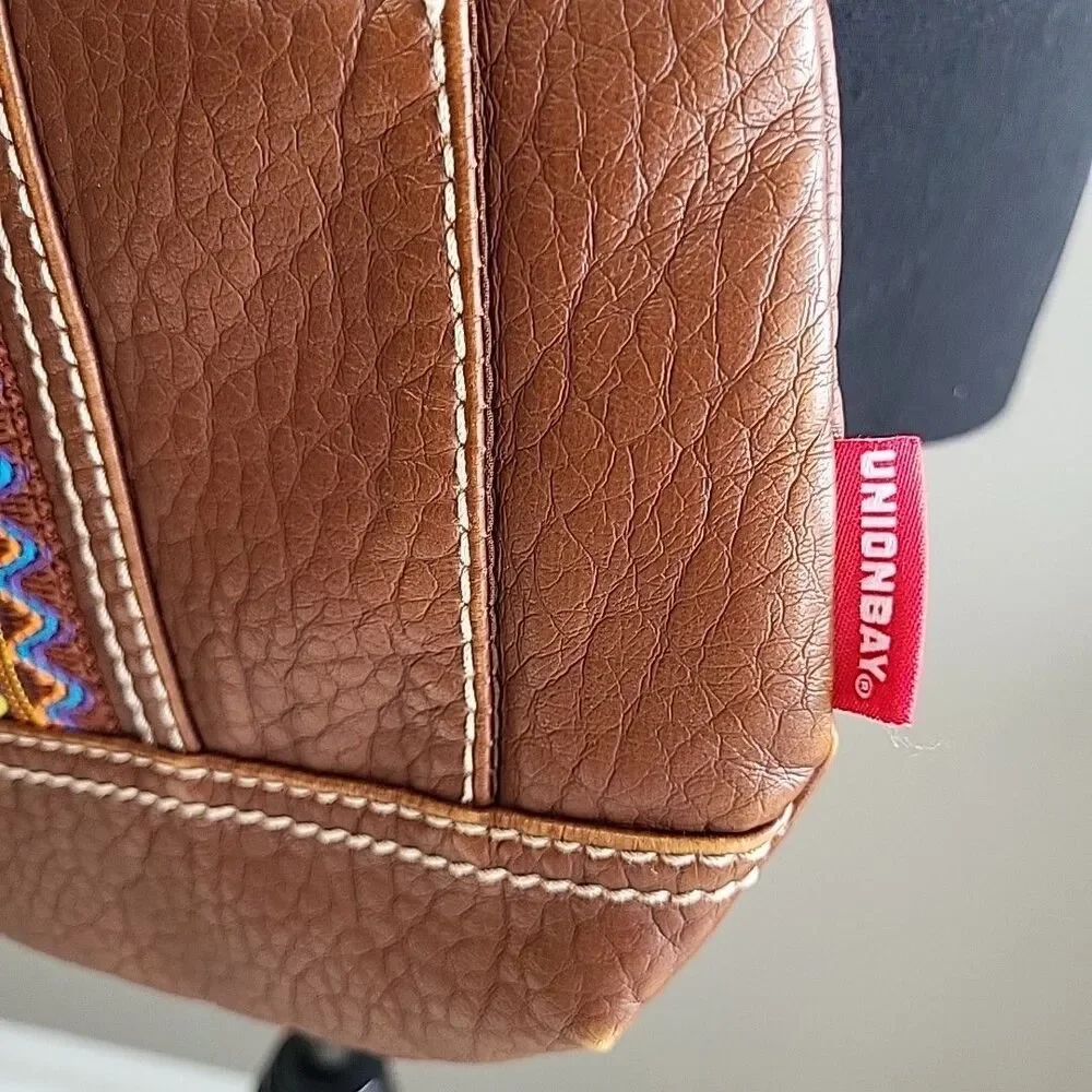 VINTAGE 90s Y2K Union Bay Crossbody Bag‎ Grunge Boho Aztec Tassels Utility